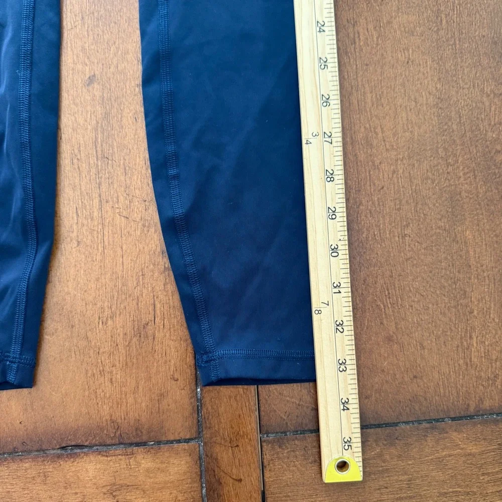 Lululemon Womens Navy Blue High Rise Pocketed Athletic Leggings Size 4 25" - Picture 6 of 7